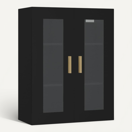 Armoire Murale Suspendue Noir 69,5x34x90 Cm