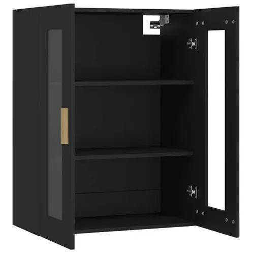 Armoire Murale Suspendue Noir 69,5x34x90 Cm
