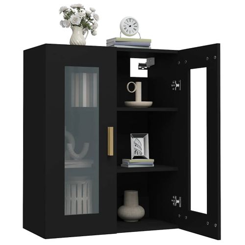 Armoire Murale Suspendue Noir 69,5x34x90 Cm