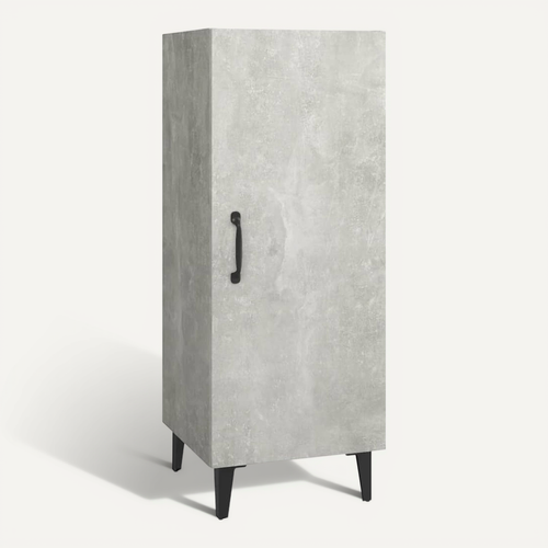 Buffet Gris Béton 34,5x34x90 Cm Bois Contreplaqué