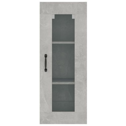 Armoire Murale Suspendue Gris Béton 34,5x34x90 Cm