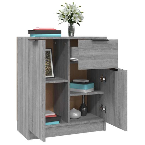 Buffet Sonoma Gris 60x30x70 Cm Bois Contreplaqué