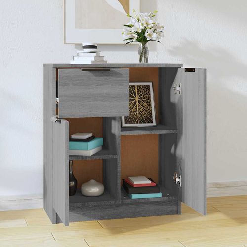 Buffet Sonoma Gris 60x30x70 Cm Bois Contreplaqué