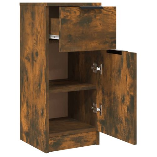 Buffet Chêne Fumé 30x30x70 Cm Bois Contreplaqué