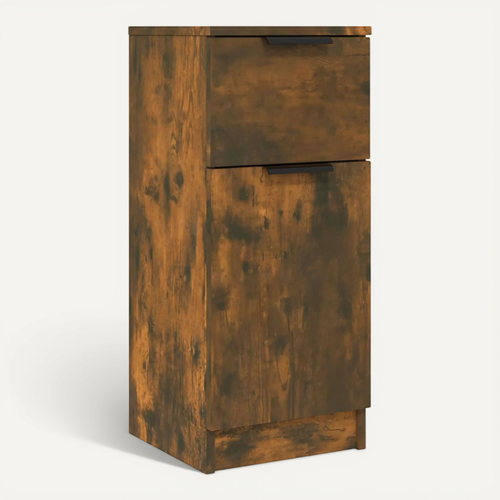 Buffet Chêne Fumé 30x30x70 Cm Bois Contreplaqué