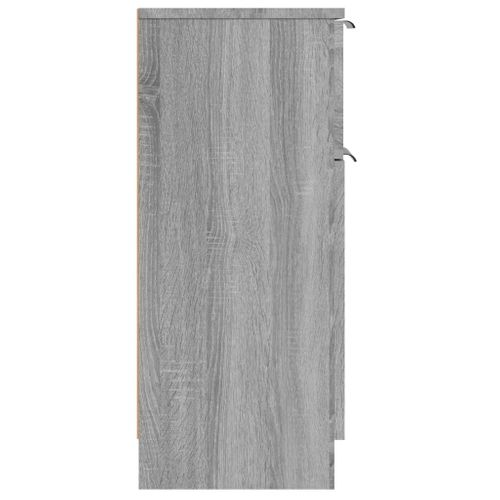 Buffets 2 Pièces Sonoma Gris 30x30x70 Cm Bois Contreplaqué
