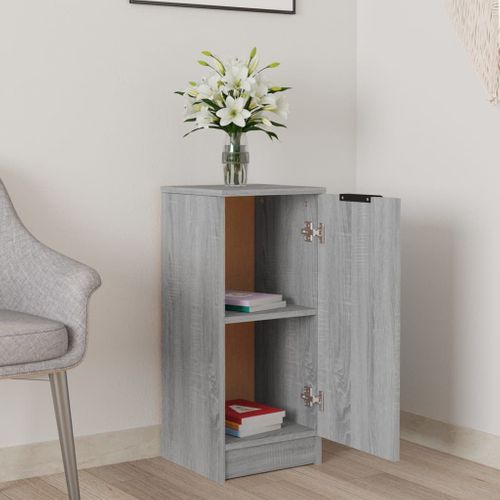 Buffet Sonoma Gris 30x30x70 Cm Bois Contreplaqué