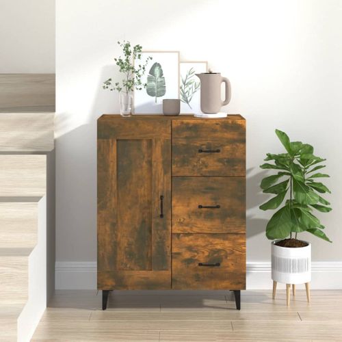 Buffet Chêne Fumé 69,5x34x90 Cm Bois Contreplaqué