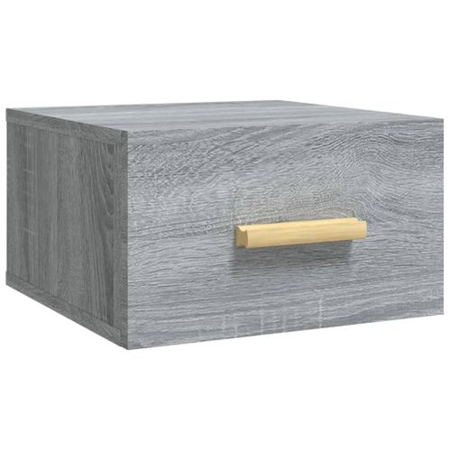 Tables De Chevet Murales 2 Pièces Sonoma Gris 35x35x20 Cm