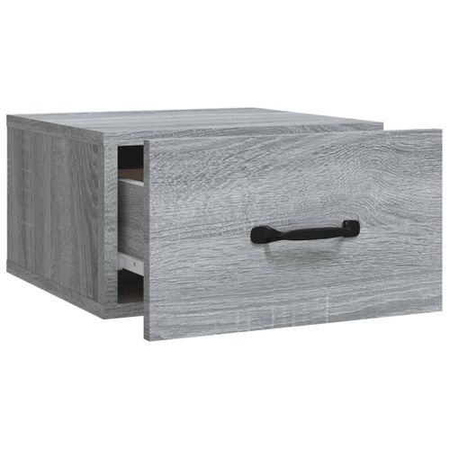 Tables De Chevet Murales 2 Pièces Sonoma Gris 35x35x20 Cm