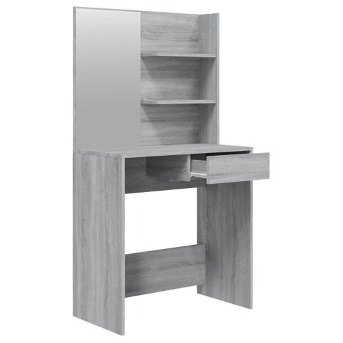 Ensemble De Coiffeuse Sonoma Gris 74,5x40x141 Cm