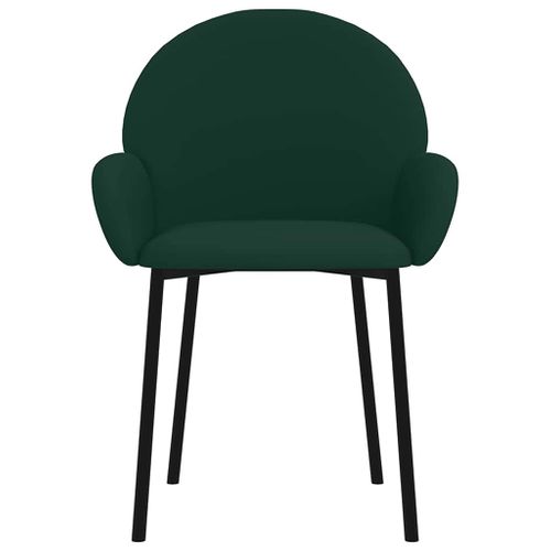 Chaises À Manger Lot De 2 Vert Foncé Velours