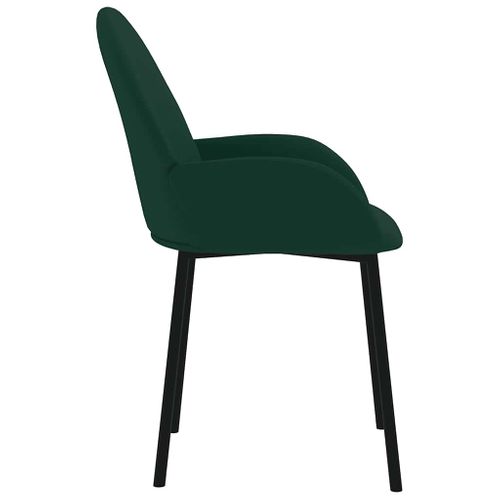 Chaises À Manger Lot De 2 Vert Foncé Velours