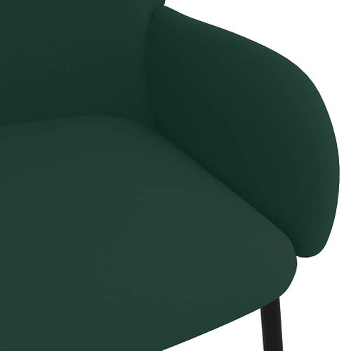 Chaises À Manger Lot De 2 Vert Foncé Velours