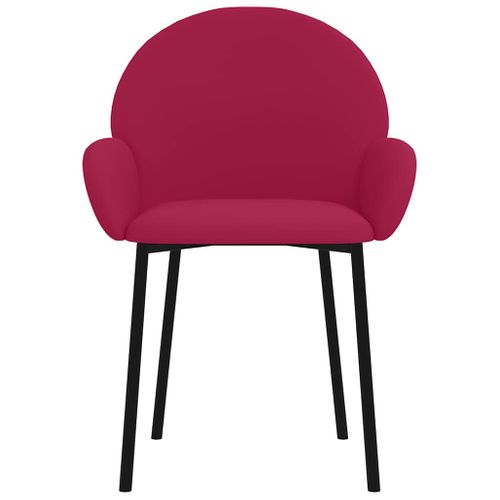 Chaises À Manger Lot De 2 Rouge Bordeaux Velours