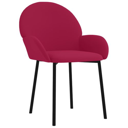 Chaises À Manger Lot De 2 Rouge Bordeaux Velours