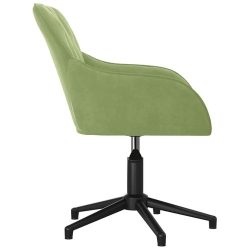 Chaise De Bureau Pivotante En Velours Vert Clair, Pivotante à 360° Cadre En Métal Ergonomique
