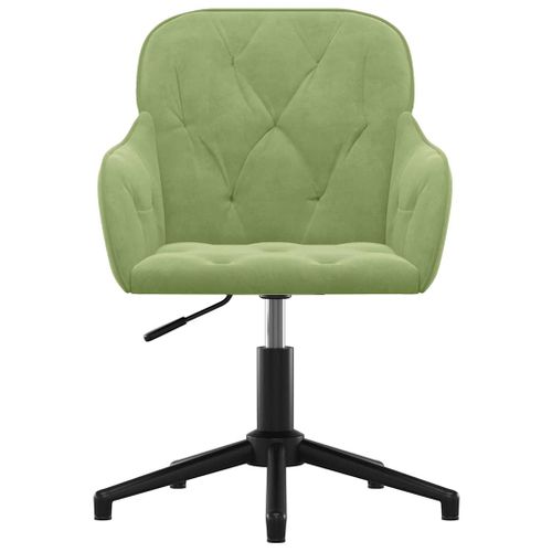 Chaise De Bureau Pivotante En Velours Vert Clair, Pivotante à 360° Cadre En Métal Ergonomique
