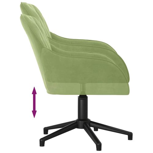 Chaise De Bureau Pivotante En Velours Vert Clair, Pivotante à 360° Cadre En Métal Ergonomique