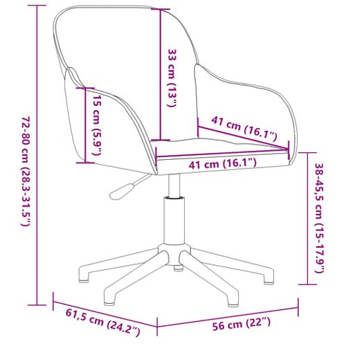 Chaise Pivotante De Bureau Rose Velours