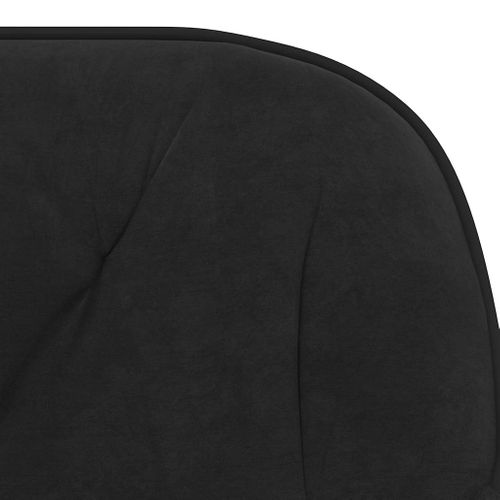 Chaise De Bureau Pivotante En Velours Noir, Pivotante À 360°, Cadre En Métal Ergonomique