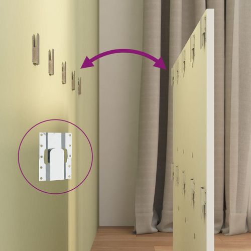 Tête De Lit Avec Armoires Blanc Bois Contreplaqué