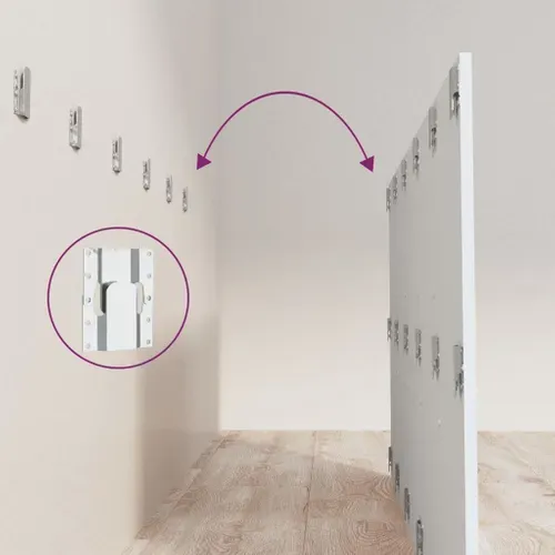 Tête De Lit Avec Armoires Blanc Bois Contreplaqué