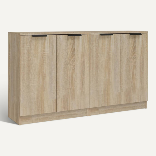 Buffets 2 Pièces Chêne Sonoma 60x30x70 Cm Bois Contreplaqué