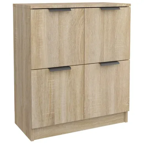 Buffets 2 Pièces Chêne Sonoma 60x30x70 Cm Bois Contreplaqué