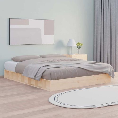 Cadre De Lit Sans Matelas 150x200 Cm Bois Massif