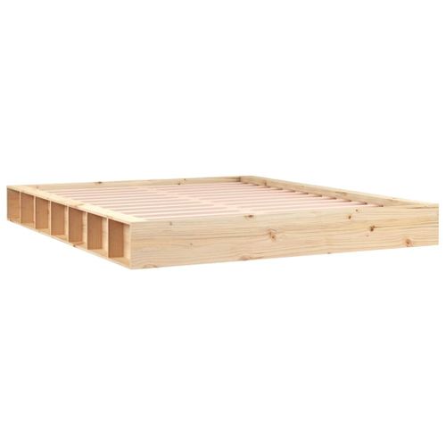 Cadre De Lit Sans Matelas 150x200 Cm Bois Massif