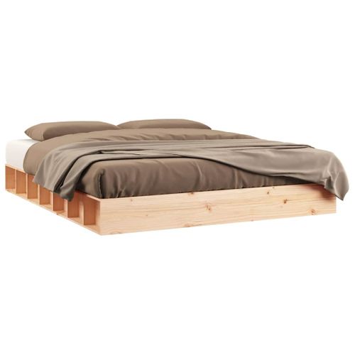 Cadre De Lit Sans Matelas 150x200 Cm Bois Massif