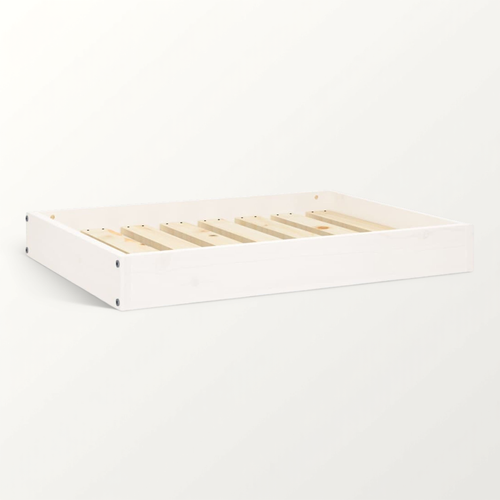Lit Pour Chien Blanc 71,5x54x9 Cm Bois De Pin Solide