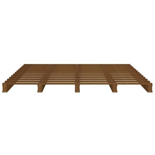 Lit De Palette Sans Matelas Marron Miel 120x200 Cm Bois Massif