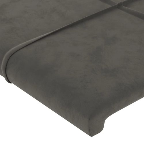 Tête De Lit Gris Foncé 90x5x78/88 Cm Velours