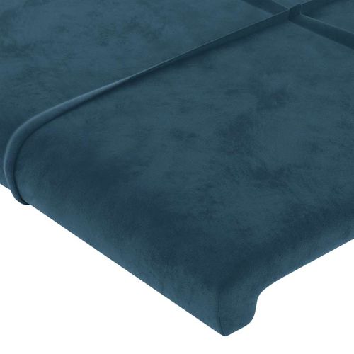 Têtes De Lit Bleu Foncé 200 X 5 X 78/88 Cm Velours