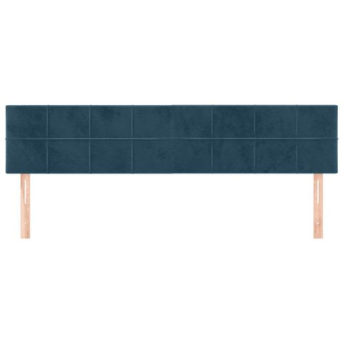 Têtes De Lit Bleu Foncé 200 X 5 X 78/88 Cm Velours