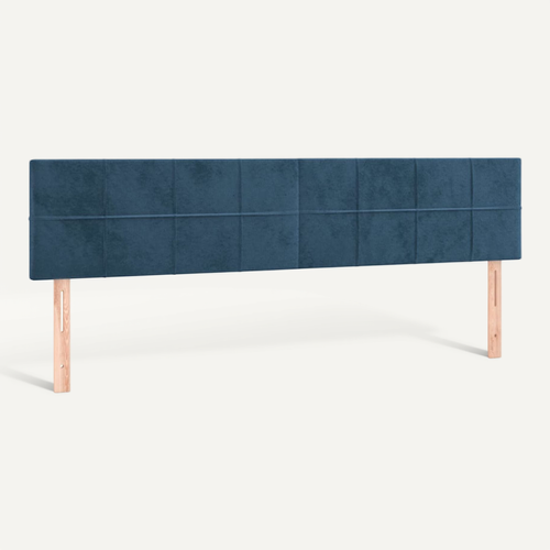 Têtes De Lit Bleu Foncé 200 X 5 X 78/88 Cm Velours