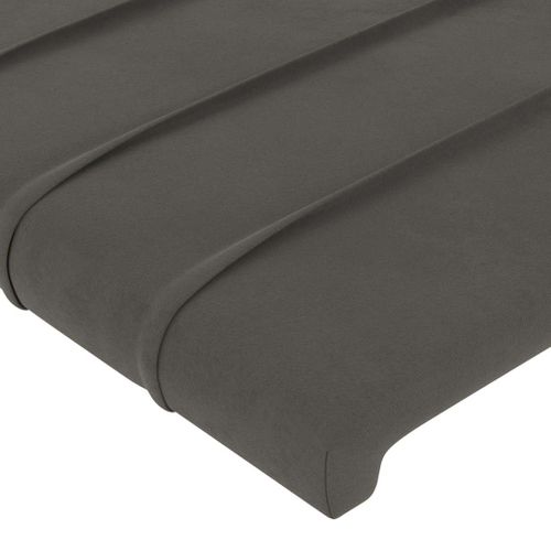 Têtes De Lit Gris Foncé 144x5x78/88 Cm Velours