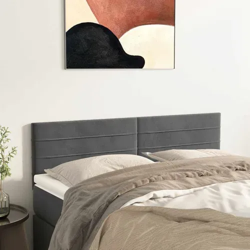 Têtes De Lit Gris Foncé 144x5x78/88 Cm Velours