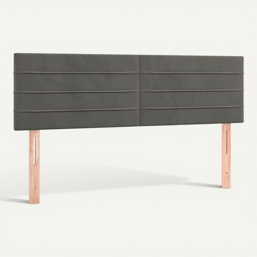 Têtes De Lit Gris Foncé 144x5x78/88 Cm Velours