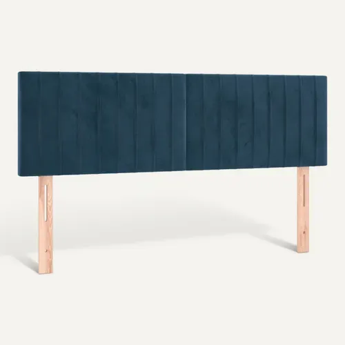 Têtes De Lit Bleu Foncé 144 X 5 X 78/88 Cm Velours