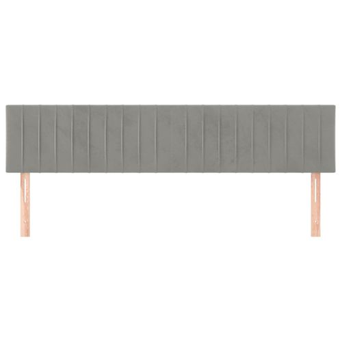 Têtes De Lit Gris Clair 160x5x78/88 Cm Velours