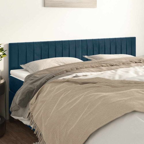 Têtes De Lit Bleu Foncé 200 X 5 X 78/88 Cm Velours