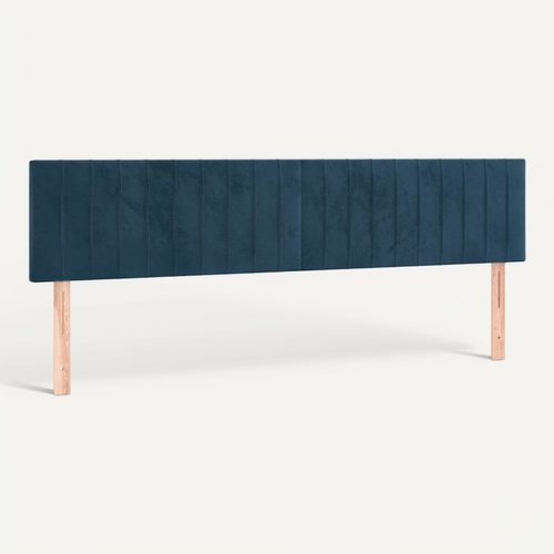 Têtes De Lit Bleu Foncé 200 X 5 X 78/88 Cm Velours