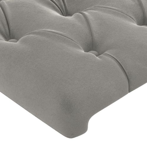 Tête De Lit Gris Clair 90x7x78/88 Cm Velours
