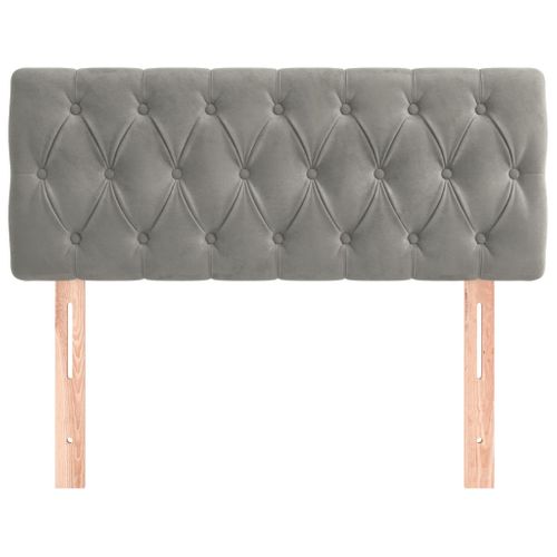 Tête De Lit Gris Clair 90x7x78/88 Cm Velours