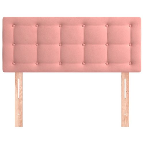 Tête De Lit Rose 100x5x78/88 Cm Velours