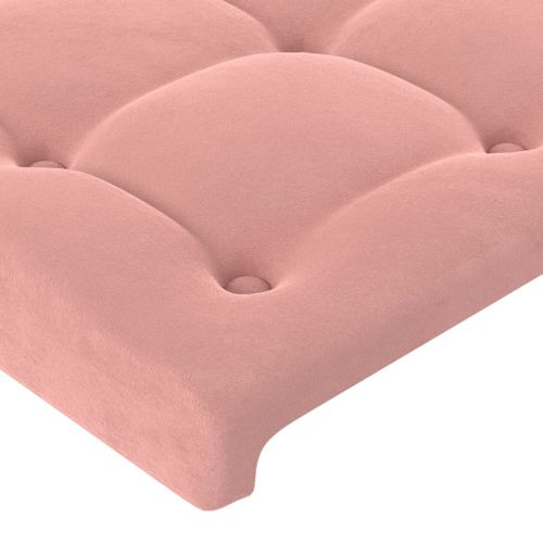 Tête De Lit Rose 100x5x78/88 Cm Velours