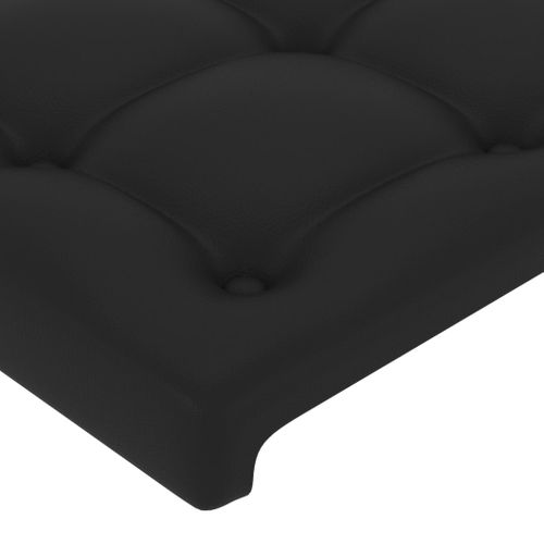 Têtes De Lit 2 Pièces Noir 72x5x78/88 Cm Simili